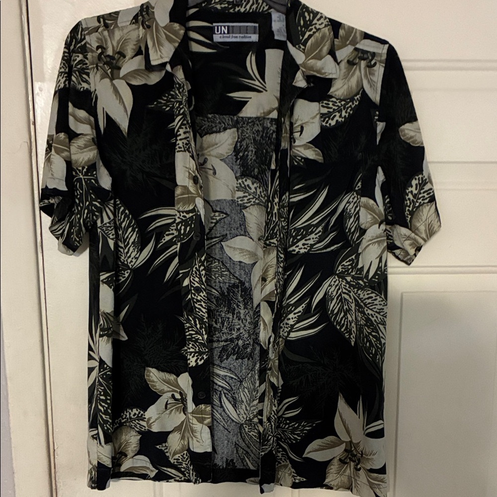 Floral Black and Cream Shirt